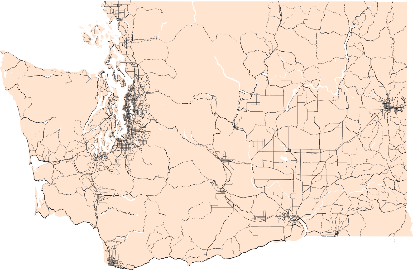 Map of Dellino Family Law Group office locations across Washington